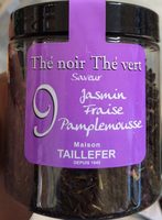 Thé Noir, Thé Vert saveur Jasmin, Fraise, Pamplemousse