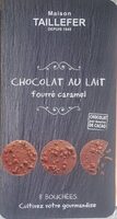Maison Taillefer Chocolat Au Lait Pur Beurre De Cacao Fourrage Au Caramel Au Beurre Salé 75G - Lot X6