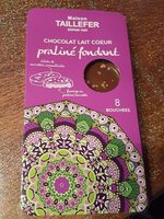 Chocolat lait coeur praliné fondant