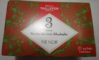 Thé noir saveur fraise des bois rhubarbe