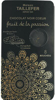 Chocolat noir coeur fruit de la passion