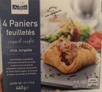 Paniers feuilletes canard confit