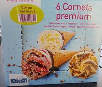 6 Cornets Premium citron meringué