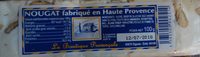 Nougat fabriqué en Haute Provence