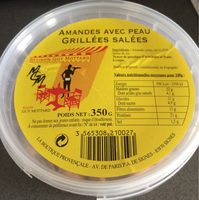 Amandes avec peau grillées salées