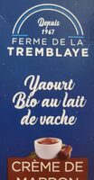 Yaourt bio au lait de vache, crème de marron