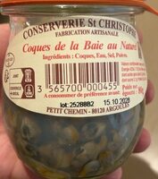 Coques de la Baie au naturel