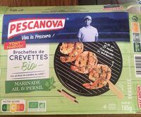 Brochette de crevettes Bio