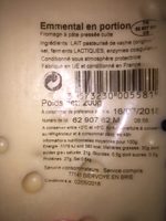 Emmental en portion