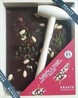 Tablette à casser (amandes, noisettes, pistaches et raisins secs) chocolat noir