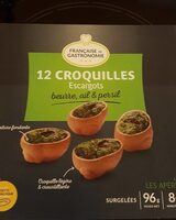 12 croquilles escargots beurre ail persil