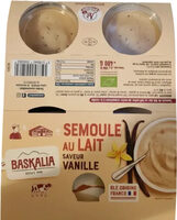 Semoule au lait saveur vanille