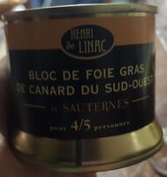 Bloc de foie gras de canard du sud ouest