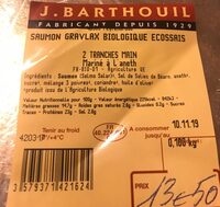 Saumon gravlax ecossais