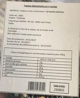 Papaye déshydratée en tranches