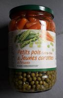 Petits pois extra-fins et jeunes carottes à l'étuvée