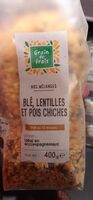 Blé lentilles et pois chiches