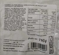Le casse-croûte - Sandwich Pavé Poulet