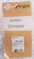 Sandwich au pain spécial garni de jambon cuit et d'emmental