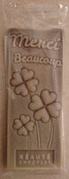 Carte message décorée merci beaucoup chocolat au lait