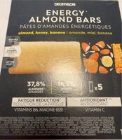 Energy almond bar with honney and banana