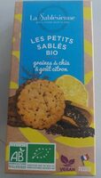 Les petits sablés bio graines de chia et goût citron