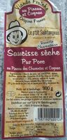 Saucisse sèche pur porc