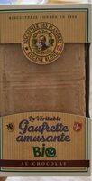 Gaufrette amusante bio au chocolat