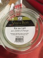Riz au lait aux zestes dnirange