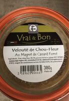 Velouté de chou fleur au magret de canard fumé