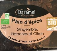 Pain d'épices Gingembre, Pistaches et Citron