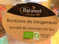Bonbons de gingembre enrobé de chocolat noir