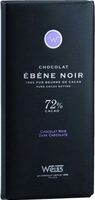 Une tablette de chocolat noir ebene
