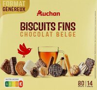 80 biscuits fins au chocolat belge - format généreux