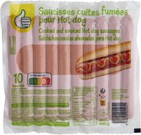 Saucisses cuites fumées pour Hot dog