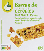 Barres de céréales goût abricot pomme
