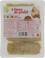 4 nems au poulet sauce nuoc mam