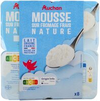 Moussesur fromage fraisnature