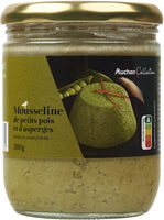 Mousseline de petits pois et d'asperges Pointe de la crème fraîche