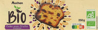Cake aux fruits tranché BIO