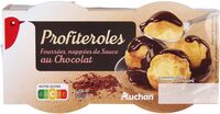 Profiteroles Fourrées, nappées de Sauce au Chocolat