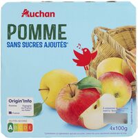 Pomme sans sucres ajoutés**Conformément à la réglementation applicable aux purées. Contient des sucres naturellement présents dans les fruits.