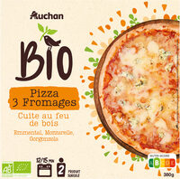 Pizza 3 fromages Bio cuite au feu de bois