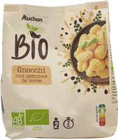 Gnocchi aux pommes de terreissus de l'agriculture biologique logo AB logo feuille FR-BIO-01 Agriculture UE