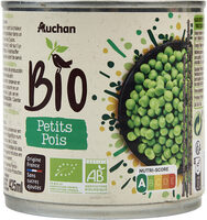 Petits pois biologiques sans sucres ajoutés*