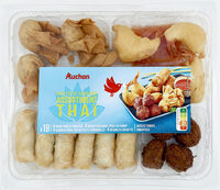 Recette de thailandeassortiment thaix186 nems porc menthe4 boulettes boeuf/porc curry4 raviolis porc/crevette et citronnelle4 beignets crevettesauces pimentees