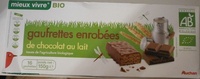 Gaufrettes enrobées de chocolat au lait
