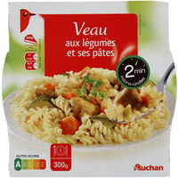 Veau aux légumes et ses pâtes