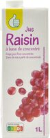 Jus Raisin à base de concentré