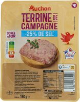 Terrine de campagne dorée au four- 25 % de sel *